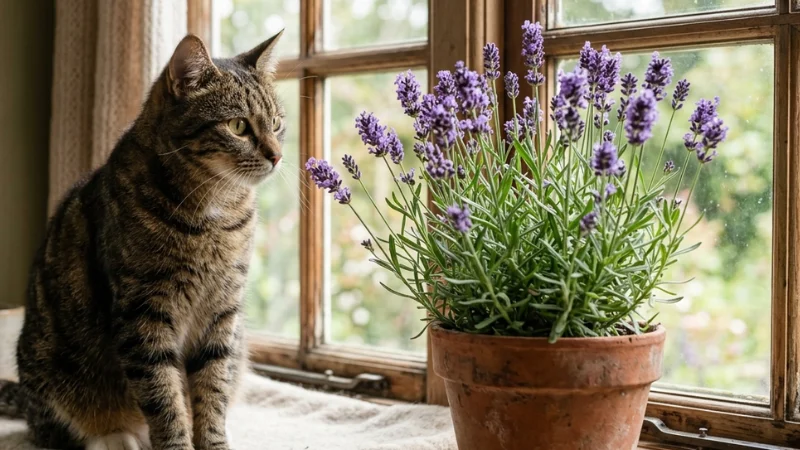 Lavender Plant is not safe for cats