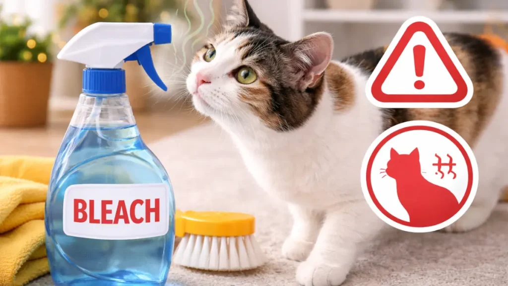 Is bleach smell harmful for cats indoors