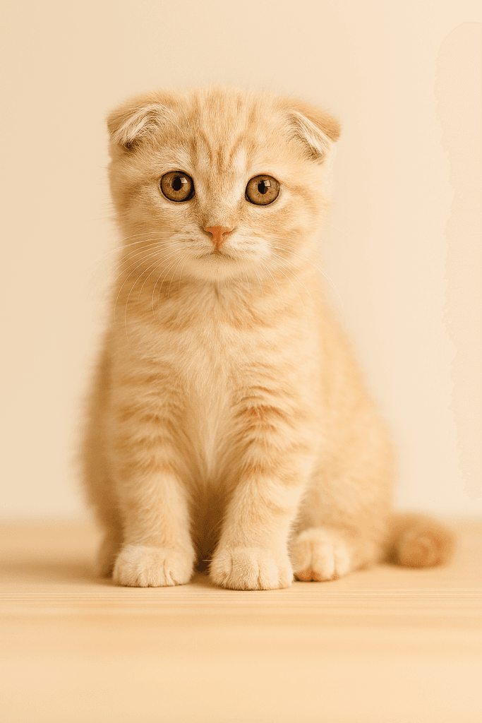Scottish Fold kitten behavior training
