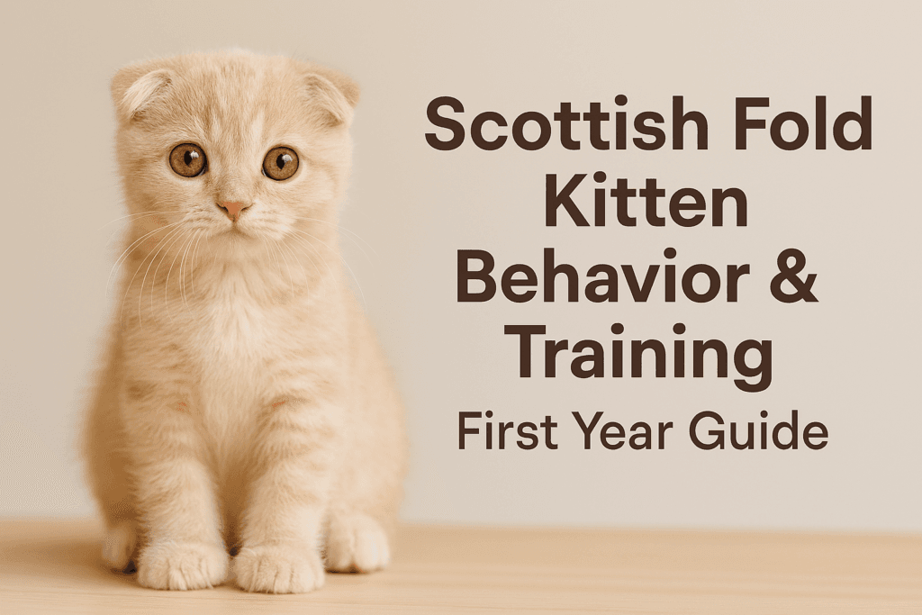 Scottish Fold kitten behavior training