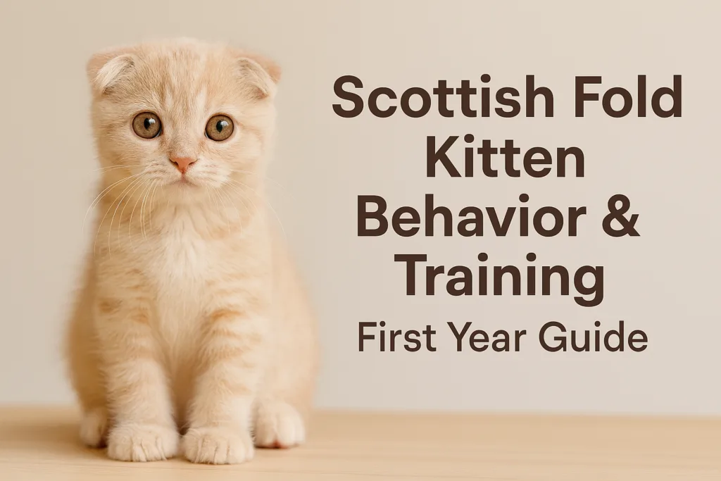 Scottish Fold kitten behavior training