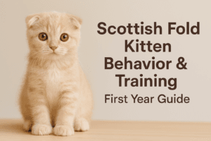 Scottish Fold kitten behavior training