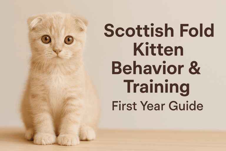 Scottish Fold kitten behavior training