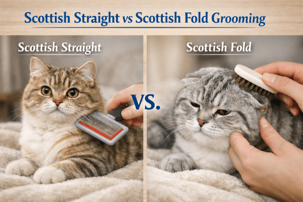 Scottish Straight Grooming | Step-by-Step Care Guide 3 Scottish Straight vs. Scottish Fold Grooming