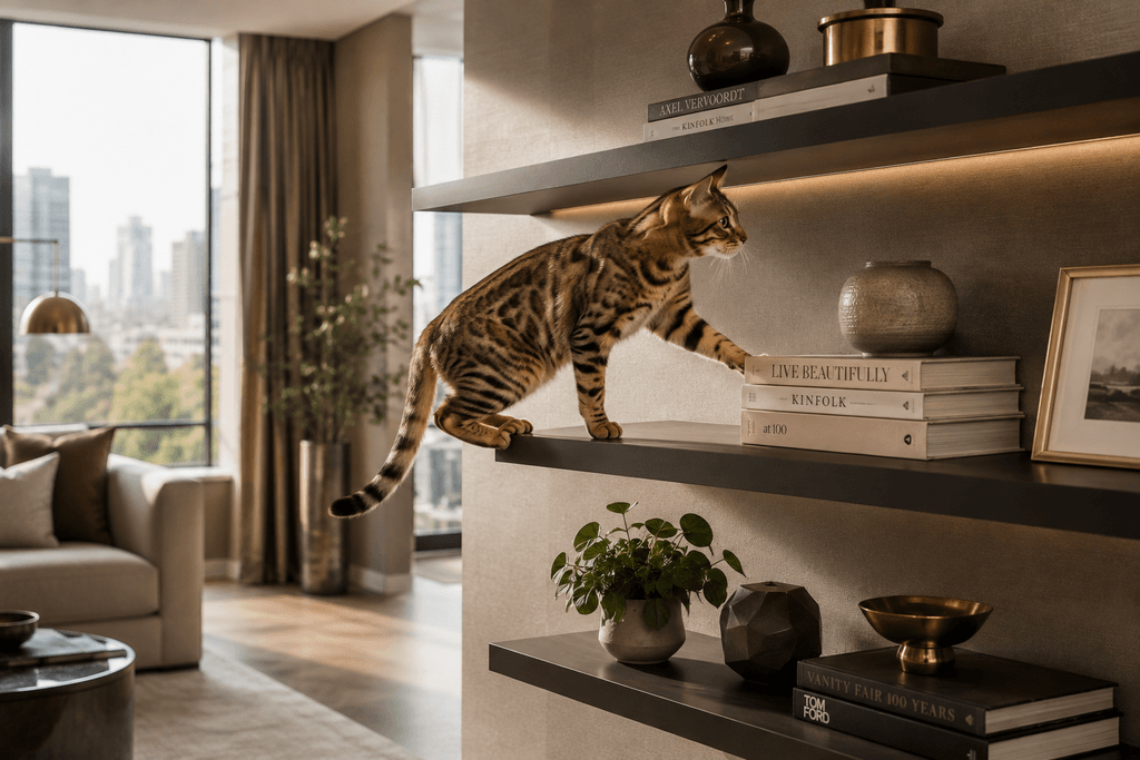 Cat breeds for apartment living cat climbing floating shelf