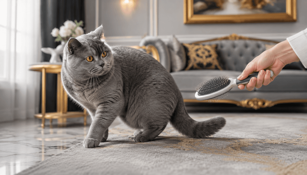 Why does my cat hate grooming British Shorthair wary of brush